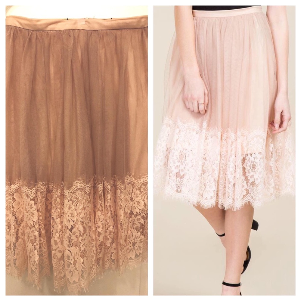 Pink Lace Skirt
